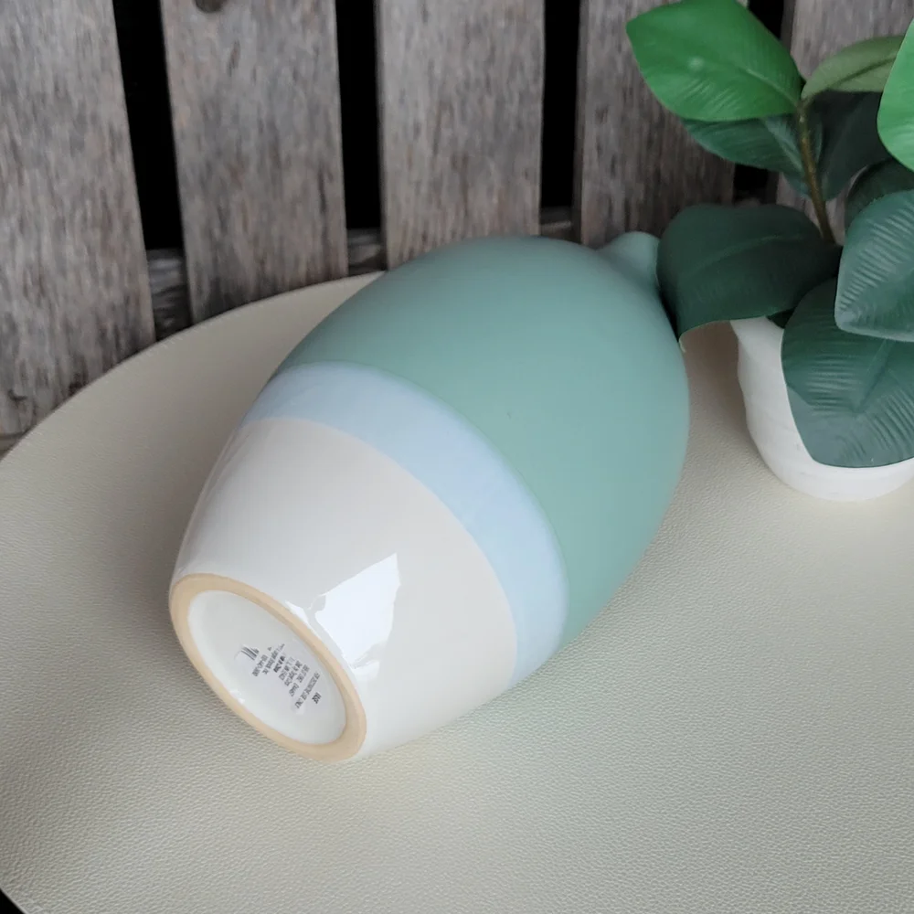 Target Mint, Baby Blue & White Teardrop Ceramic Bud Vase